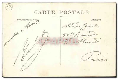 Marseille - Corniche - zachód słońca — wydawca nieznany, nr 253 — Rewers