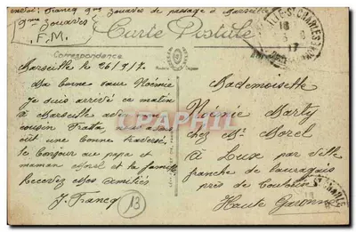 Marseille — Cours Bellecour — LL. — Sélecta — Verso