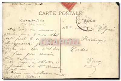 Marselha - Rua Noaillles — trem Oxygénée Cusenier — Edição das Novas Galerias — Verso