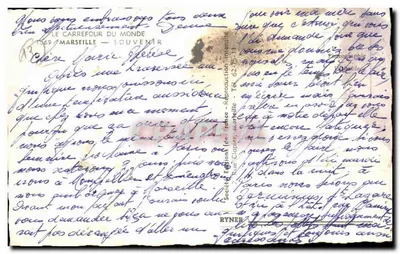 Marsylija — widok panoramiczny z kilkoma znanymi miejscami — Spółdzielnia Clapier, Marsylija — Rewers