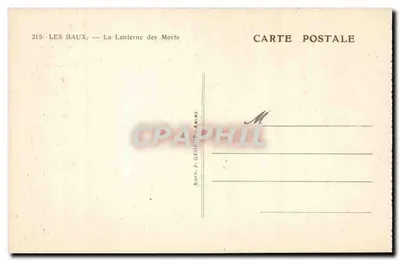 Les Baux — La Lanterne des Morts — Éd. J. Géoffroy, Arles — Verso