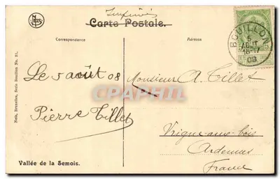 Bouillon — Ponte de Liège e centro da cidade — Nels, Bruxelas, Série No. 51 — Verso