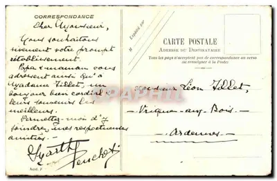 Paisagem tropical com figura sentada — Lyon, 19 de fevereiro de 1908 — assinatura F. — Verso
