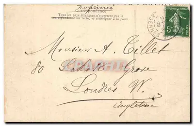 Sedan — Praça Turenne e Rua Thiers — editor Vrigne, n°223 — Verso