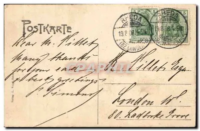 Rehda — Partie an der Schule — Verlag L. Vogt, Rehda — Verso