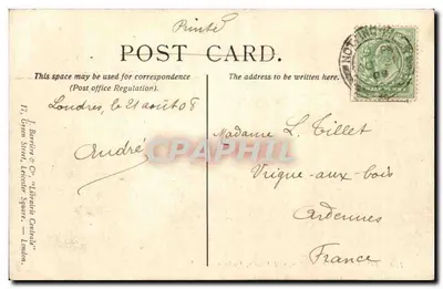 LONDRES — Inn de Staple, Velhas Casas, Holborn — LL. — n° 179 — Verso