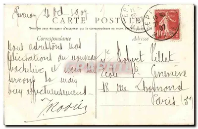 Champagne Montebello — Mareuil-sur-Ay — Fot. Ém. Cheque, Imp. Kornay (Dép. 61) — Verso