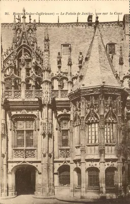 Rouen (Seine-Inférieure) — O Palácio de Justiça, apenas a Corte — n°93