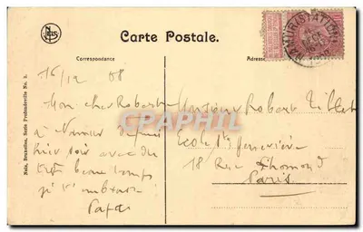 Profondeville — Os Rochos de Fresnes — Nels, Bruxelas, Série Profondeville No. 3 — Verso