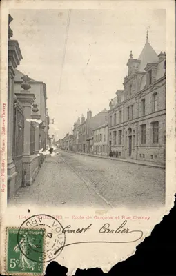 Vouziers — Escola de Meninos e Rue Chanzy — Ernest Carlier