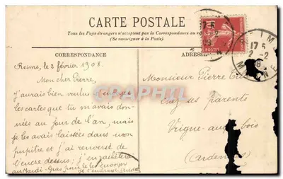Reims — A Rue de Vesle — LL — Verso