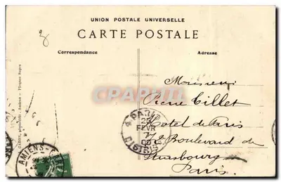 Amiens — Katedra — Frontona — CARON, fotograf i wydawca, Amiens — Rewers