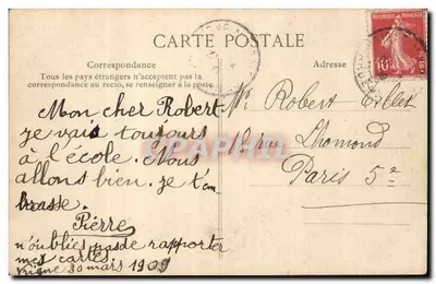 PARIS — Les Boulevards, vus de la Madeleine — Éditeur B. J. n° 477 — Rewers