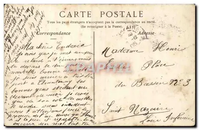 Bordeaux — Cours du Château Rouge — Zbiory ND. Fot. nr 102 — Rewers