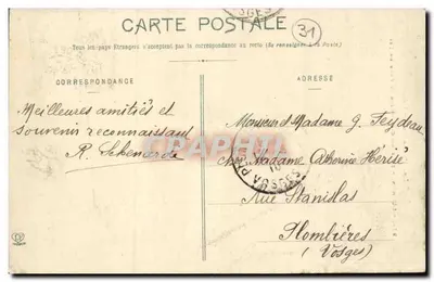 Luchon - Wieża Castelvielh i Fond du Lys — Pyrenées (1. seria) nr 274, wydawca C. P. T. — Rewers
