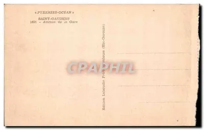 Saint-Gaudens — vista panorâmica — Édition Pyrénées-Océan — Verso