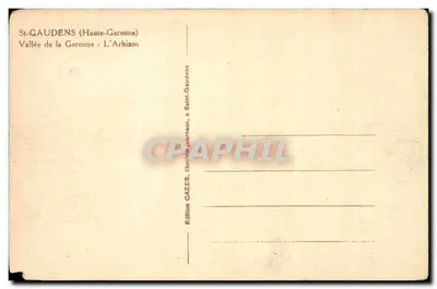 St-Gaudens (Haute-Garonne) — Vale da Garonne - L'Arbizon — Edição Cazes — Verso