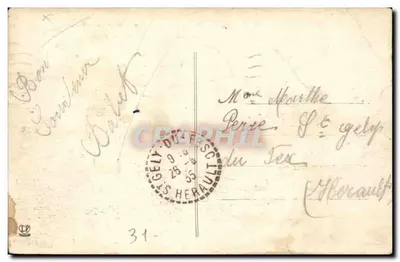 Toulouse — Rue de Metz — Vista da Rue des Marchands — PhotoType Calandrie Toulouse — Verso