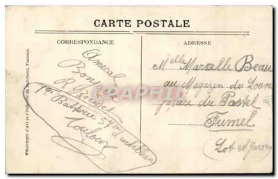 Toulouse — Station Matabiau — Uitgever: Fototipie van Kunst en Industrie van het Zuidwesten — Achterkant