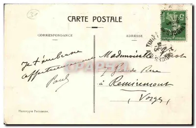 Toulouse - Praça do Capitólio durante o Mercado — Fototipia Parisienne n°112 — Verso