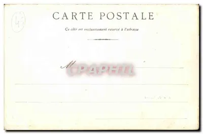 Orléans, Place du Martroi — visão da praça com monumento equestre e edifícios — editor não identificado — Verso