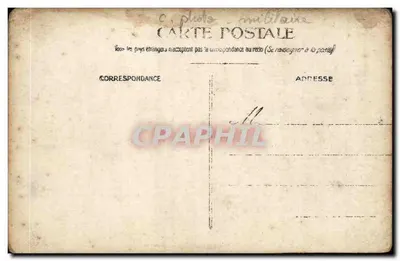 Grupo de soldados — época desconhecida — carta postal militar — Verso