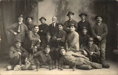 Equipe de mineiros — Estúdio fotográfico