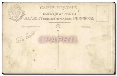 Portret pary — Perpignan — A. BAUDRY, ulica Handlowa — Rewers