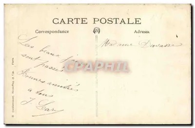 Grupo familiar na floresta — editor R. Guilluminat, Paris — número de série não visível — Verso