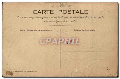 Mujer y niño — Estudio fotográfico — F. Madelaine, Argenteuil — Reverso