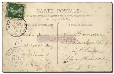 Cabalistas de Sathonay — grupo en invierno — editor desconocido — Reverso