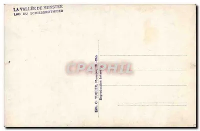 Lago del Schiessrothried — Val di Munster — Ed. C. Tugler, Munster, Alto Reno — Verso