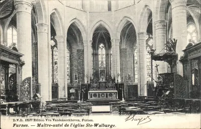 Furnes — Maître-autel da Igreja de Santa Walburge — Edição Vve Vandekerckhoven