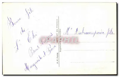 Para w stroju wieczornym — P.F. 628 — P.F. Paris — Rewers