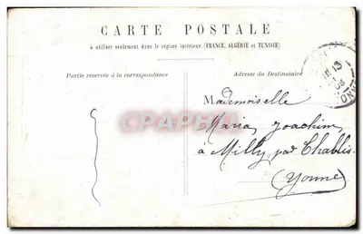 Jong koppel in romantische scène — gedrukte tekst en handtekening 'Bien à toi. Henri' — uitgever niet zichtbaar — Achterkant
