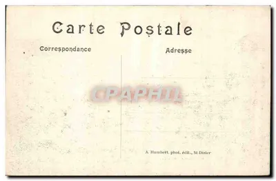Sermaize (Marne) — Batalha da Marne 6 ao 12 de Setembro de 1914 — Vista geral após o bombardeio — A. Humbert, fot. edit., St-Dizier — Verso