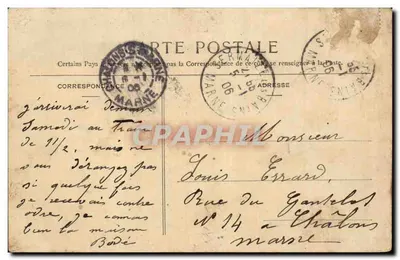 Sermaize-les-Bains — Rue de Vitry — editor De Bontem, n° 14 — Verso