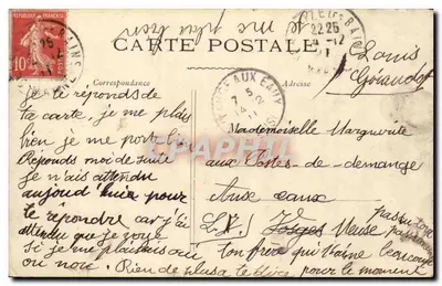 Sermaize-les-Bains (Marne) — Rue de Bar — Vve. Bellorget, editor — Verso