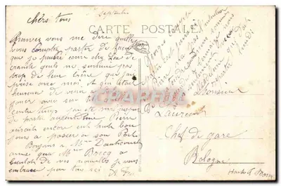SERMAIZE-LES-BAINS — Escola das Meninas e Escritório de Correios — Edição A. Poussy — Verso