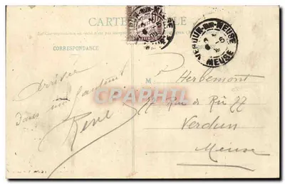 Mourmelon-le-Grand (Campo de Châlons) — Igreja e Praça de Armas — Livraria Militar Guérin, Mourmelon — Verso