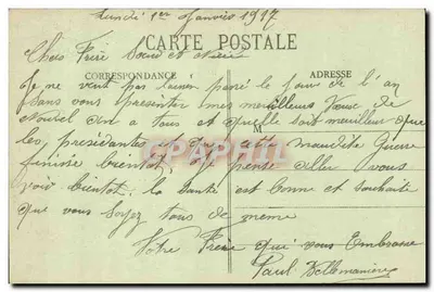 Pont-à-Mousson — Hotel des Postes podczas wojny 1914-16 — Reboullet, Wydawca — Rewers