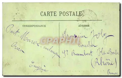 Alger — Partida do Correio da França "Ville d'Alger" — LL — Verso
