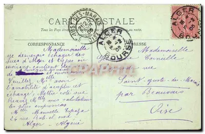 Argélia — Rua Bab-Azoun — LL. n°115 — Verso