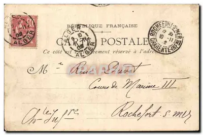 ALGER - Admiralat — Widok starego portu — Foto. Baudouin — Rewers