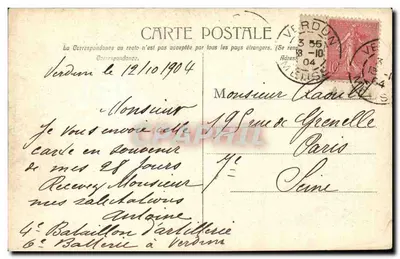 Verdun - Het Mess van de officieren — Uitgave van de Nieuwe Galerijen, Verdun, n°6 — Achterkant