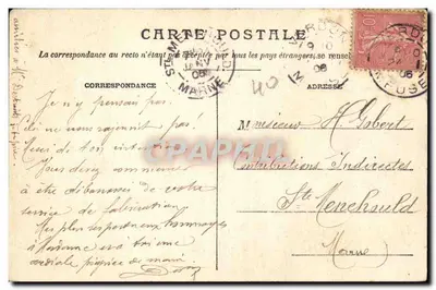 Verdun, Mess Militaire — wydanie Serrier — Rewers