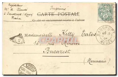 Zamek Jeand'Heurs — Wodospad — Sandruypt (Meuse) — 25 marca 1904 — Rewers