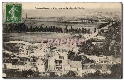 Dun-sur-Meuse — Vista tirada da praça da Igreja — Librairie Lecrinque-Dominique