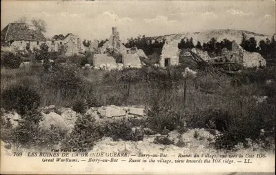 Ruinas de la Gran Guerra — Berry-au-Bac — Vista hacia la Cole 108