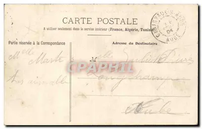 Troyes - Plac Prefektury, widok z basenu kanału — wydawca R.H.&C. Nancy, nr 18 — Rewers